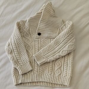 Janie and Jack Cream Cable Knit Sweater